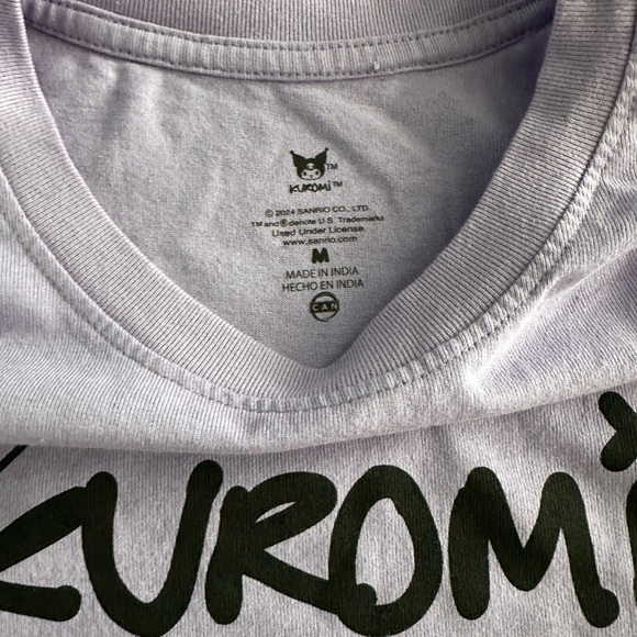 Kuromi Heart Flames By Sanrio Graphic T-shirt - Picture 3 of 4